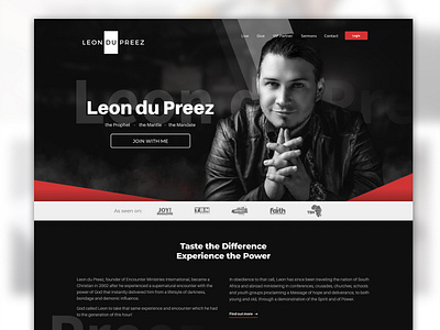 Website redesign of a Public Speaker - Leon Du Preez design one pages public speaker ui ui ux uidesign web website website concept website design