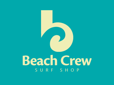 Beach Crew - Cleaned Up b beach c crew identity logo surf wave