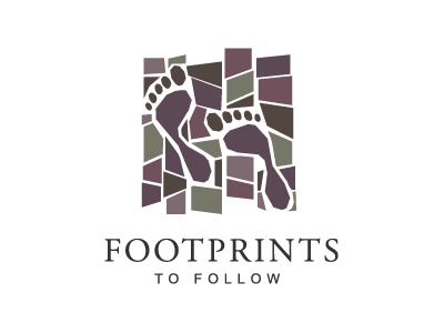 Footprints church foot footprints identity logo mosaic