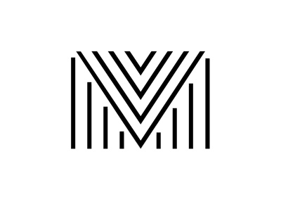 MV design identity logo m mark v