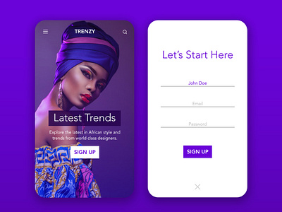 Trenzy ui design (Concept)