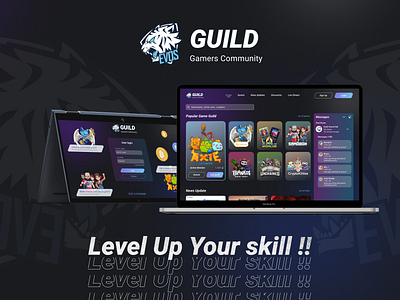 EVOS GUILD app ui web app website design