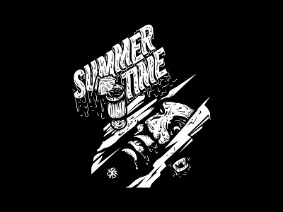 Summer Time flyer illustration nosferatu poster summer vamp