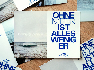 OHNE MEER IST ALLES WENIGER blue branding design editorial editorial design graphic identity photography postcard poster print typography