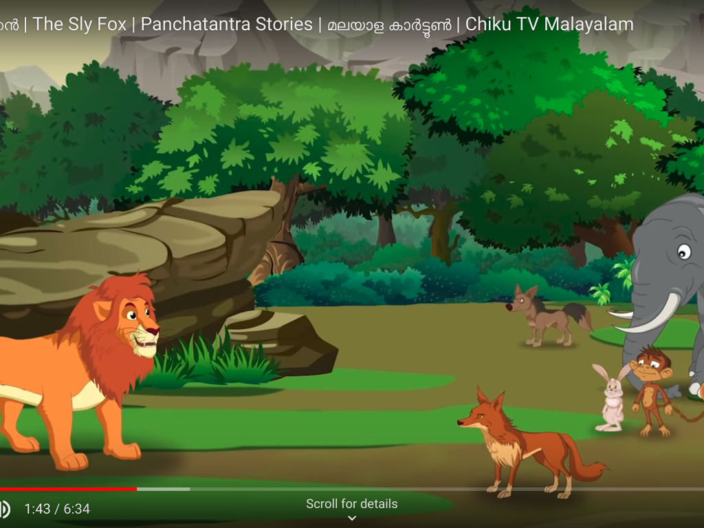 The Sly Fox | Panchatantra Stories Chiku TV Malayalam by Asiya Valapad on  Dribbble