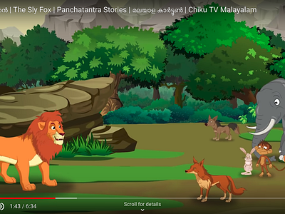 The Sly Fox | Panchatantra Stories Chiku TV Malayalam