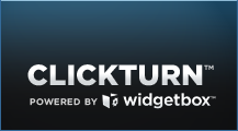 ClickTurn logo attribution lockup logo powered by