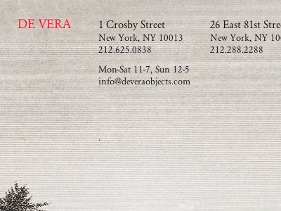 De Vera Redesign art gallery web font redesign full background