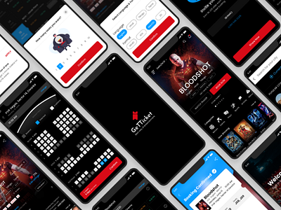GeTTicket- Movies & Events Ticket Booking App adode xd app design behance daily ui dribble ios mobile app mockups ticket booking app ui design user experiemce design user inerface design ux design ux trends