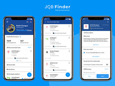 Job Search Mobile Application Design Concept (JOB Finder)