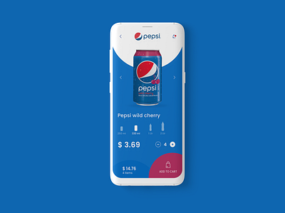 Pepsi App UI Design Concept app design daily ui dribble pepsi pepsico ui design