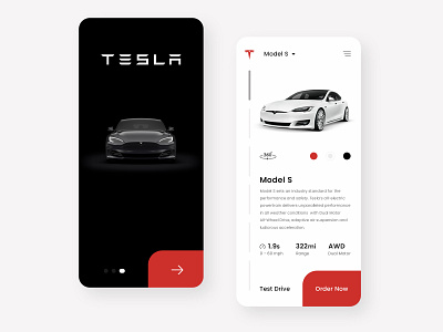 Tesla App Design Concept adobe photoshop app design car daily ui designinpiration dribble tesla ui ui design uiux user interface design