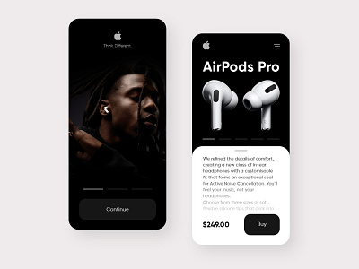 Apple App Design Shot adobe photoshop airpods app design apple apple design daily ui designinpiration dribble minimalist ui design uiux user interface design