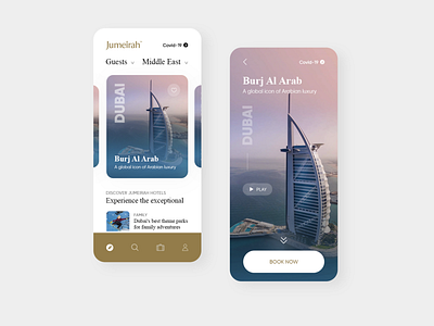 Jumeirah Group App Design Concept app design daily ui design designinpiration dribble minimalist ui ui design uiux user interface design