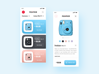 Fujifilm Instax app Design concept app design branding daily ui designinpiration dribble instagram minimalist ui design uiux user interface design