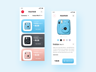 Fujifilm Instax app Design concept