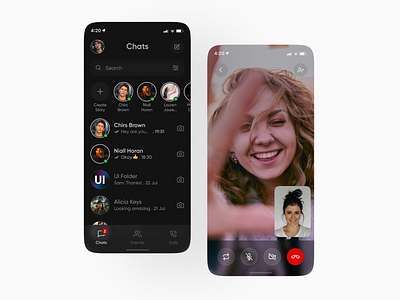 Messaging mobile app design concept