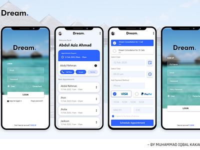 UI UX design dream app