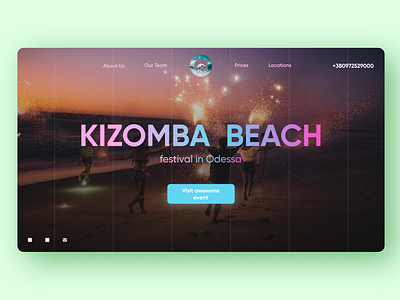 Kizomba fest in Odessa city clean ui landing landing page logo typography ui ux web