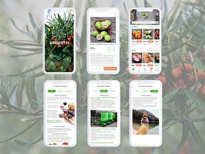 ECOMARKET.RU App design 2019-2020 app app design application eco mobile mobile app mobile app design mobile design natural products ui