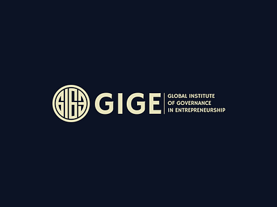 GIGE | Global Institute Of Governance In Entrepreneurship Logo branding design graphic design logo logo idea logos
