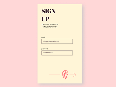Simple Signup page