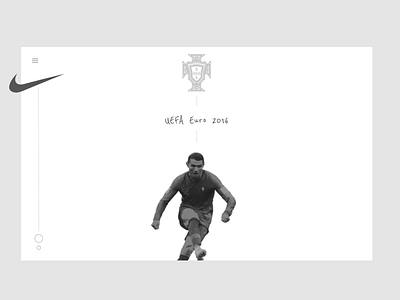 Nike Portugal landing page black black white cristiano ronaldo daily 100 challenge dailyui design euro flat football home landing page nike portugal ronaldo simple uefa ui