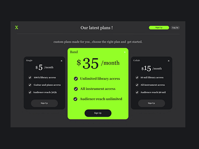 Pricing detail page.