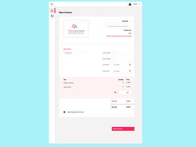 Create New Invoice Page #01