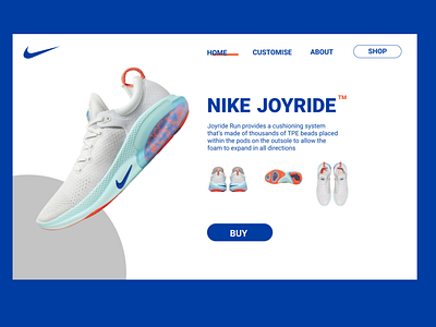 nike shoes landing page