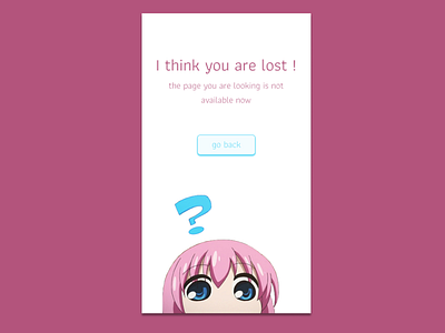 404 error page animation anime app color daily 100 challenge dailychallenge dailyui design flat mobile ui ux