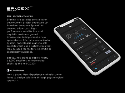 SpaceX StarLink : Selfcare mobile application User Interface