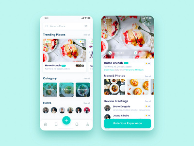 Home Food App clean design food ui ux