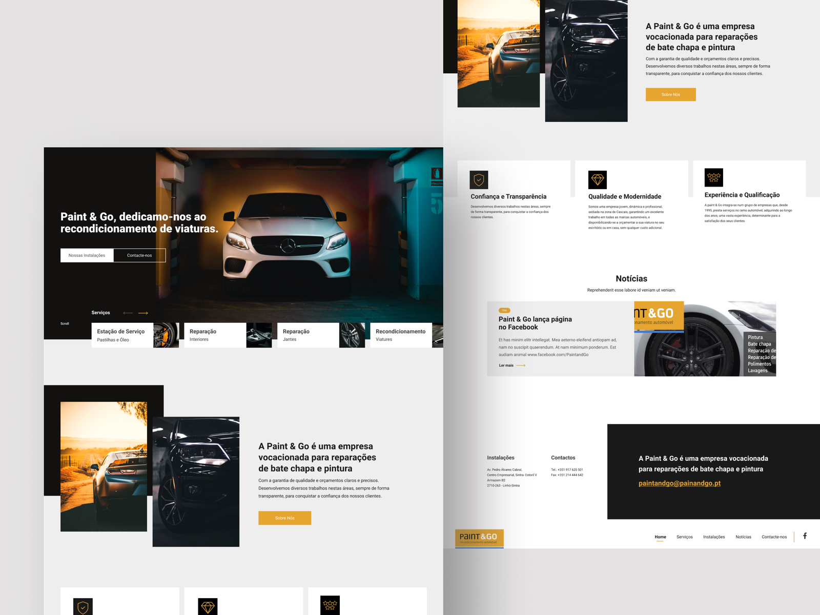 Automobile Landing Page UI by Cate Gomes on Dribbble