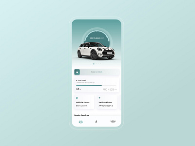 Automotive App - MINI - Redesign automobile brand car clean design ui ux
