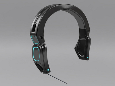 Science Fiction Head Phone Heard Surface 3D Model scifi 3D model