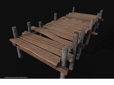 Woodden Boat Dock 3d Model