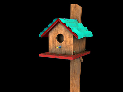 Birdhouse 3d Model 3d 3dart animation asset bird cartoon enviroment fantacy game game ready house stylized