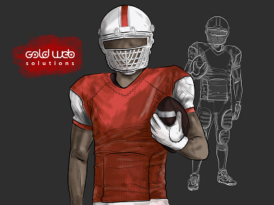 Vector Character GoldWeb brand character football icon illustration outline site vector web