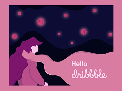 Hello dribbble design graphic design hello dribbble