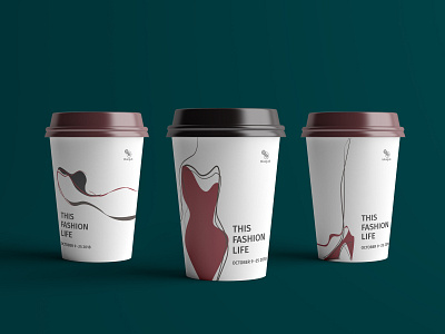Paper Cups for BFI Fashion Film Festival campaign design graphic design illustration