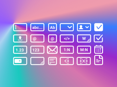 Form widgets icons for low-code platform #055 Icon Set daily ui dailyui icon set identity icon ux ui app website web vector flat design