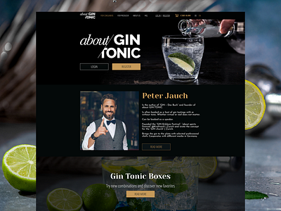 About Gin Tonic web site design gin shop site store tonic ui ux web