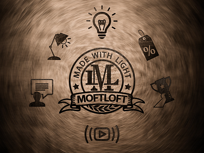 MoftLoft craft lamps and furniture in loft style branding design graphic design illustration logo