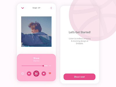 Dribbble First Shot mobile app music music player ui ui design