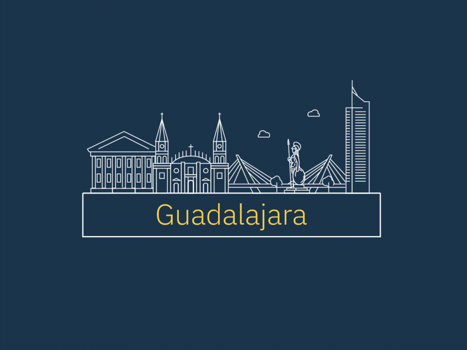 Guadalajara reveal animation color design guadalajara logo animation logo reveal motion design motion graphic