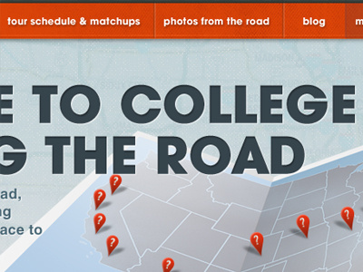 College Road Map clean map nav orange tour
