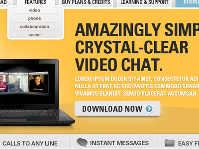 Video download feature nav video chat yellow