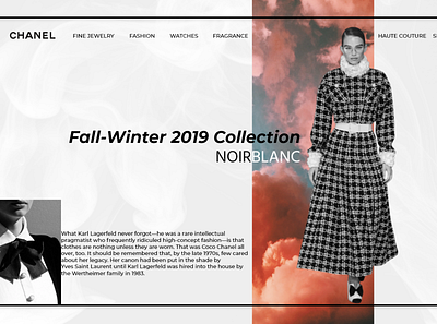 Chanel website design chanel design fashion fashion design minimal website typography ui