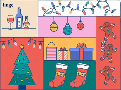 Happy Holidays From Team IMGE! aftereffects animation design icon illustration vector
